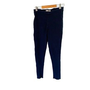 Free People | Women's Raw Mid-Rise Jeggings Blue | Size 27